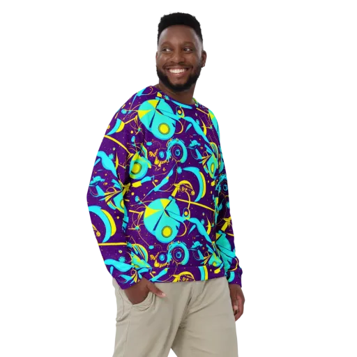 Azure Odyssey on a Sweatshirt