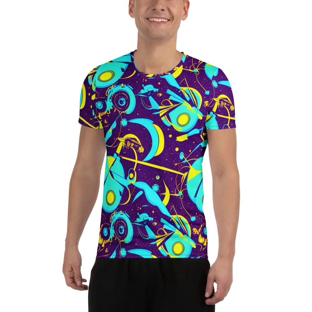 Azure Odyssey on Men's Athletic T-Shirt — Front