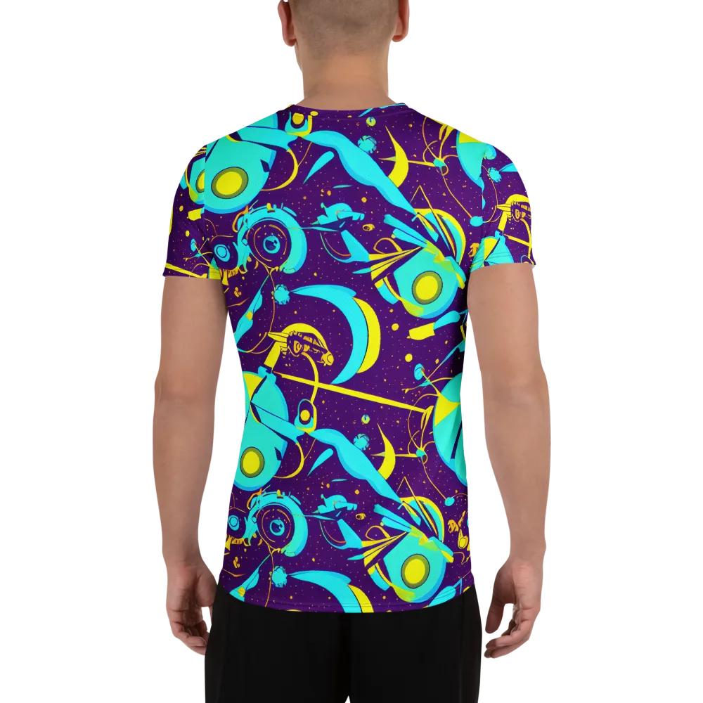 Azure Odyssey on Men's Athletic T-Shirt — Back