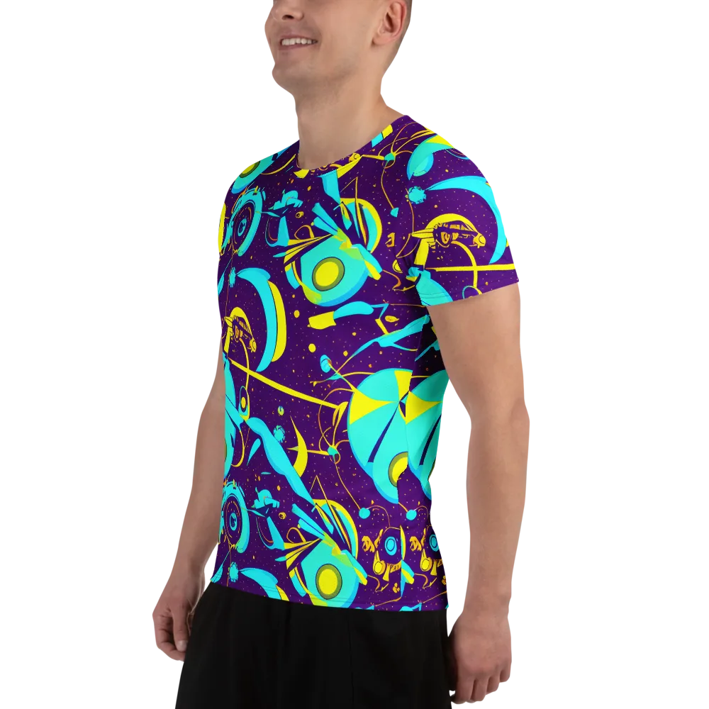 Azure Odyssey on Men's Athletic T-Shirt — Left