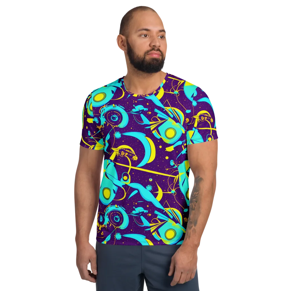 Azure Odyssey on Men's Athletic T-Shirt — Front
