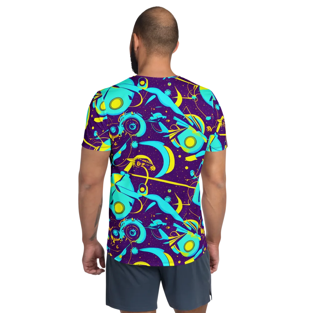 Azure Odyssey on Men's Athletic T-Shirt — Back