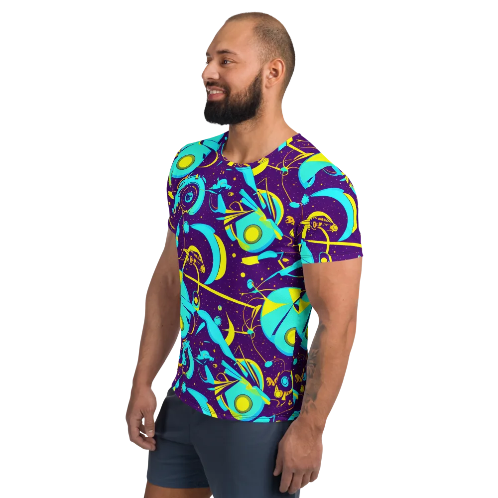 Azure Odyssey on Men's Athletic T-Shirt — Left