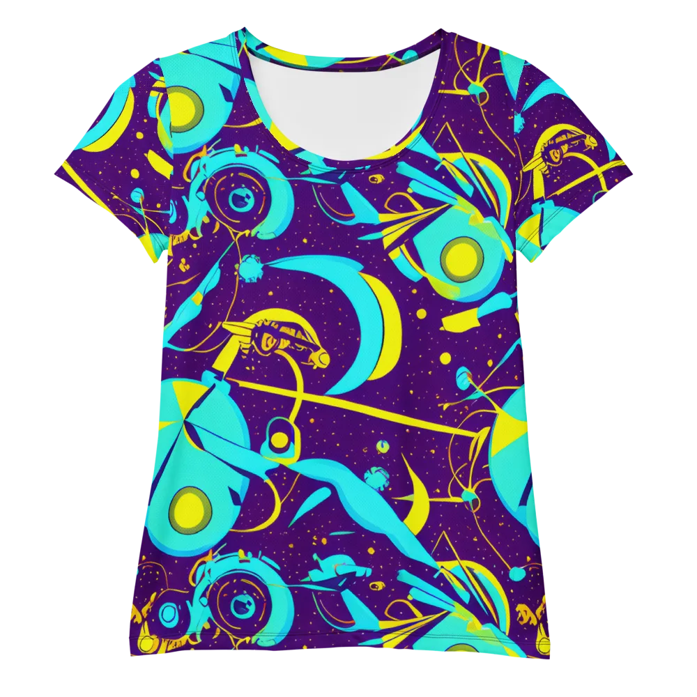 Azure Odyssey on Women's Athletic T-Shirt — Front