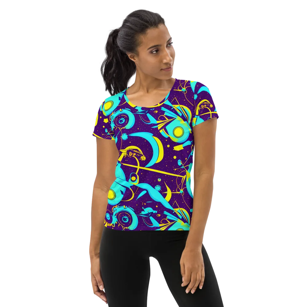 Azure Odyssey on Women's Athletic T-Shirt — Front