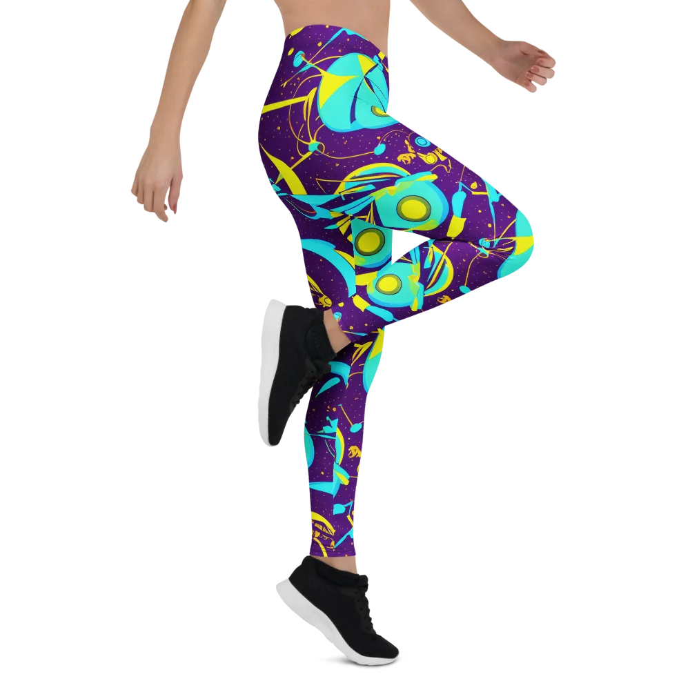 Azure Odyssey on Leggings — Right