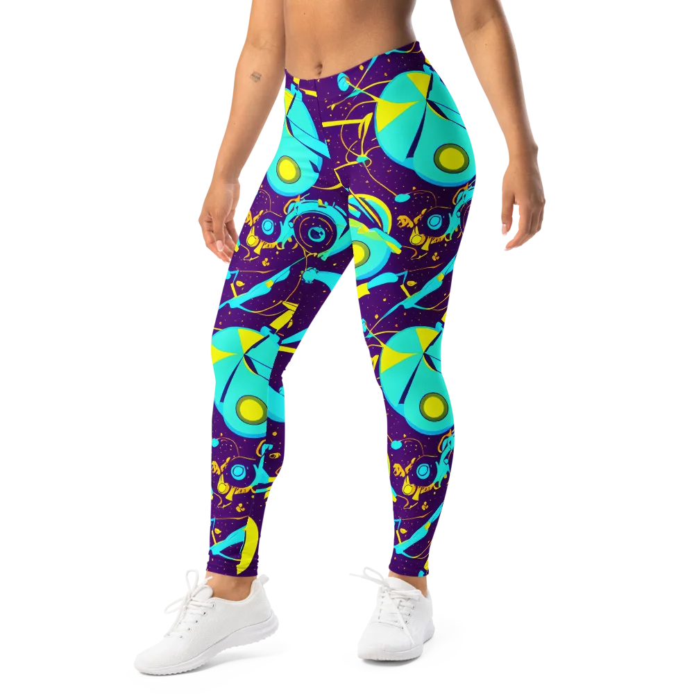 Azure Odyssey on Leggings — Left Front