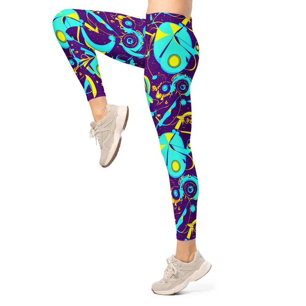 Azure Odyssey on Leggings — Left