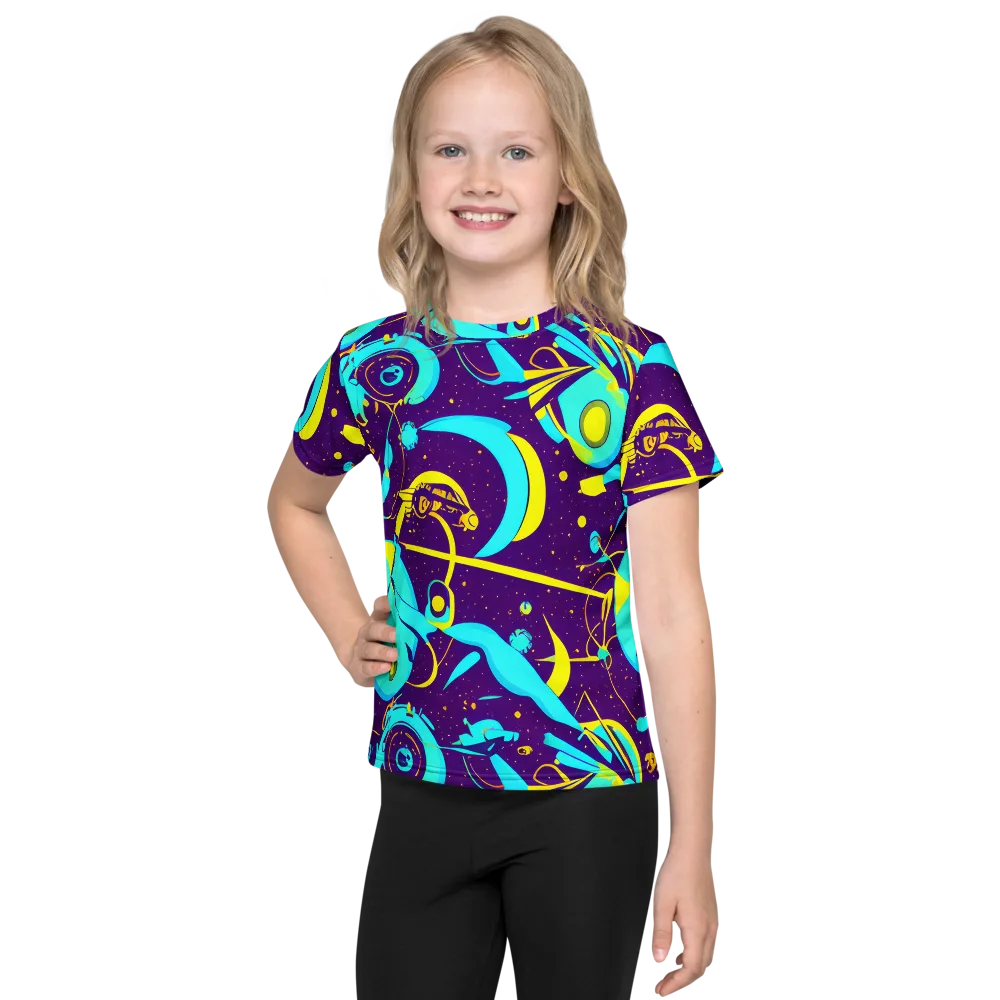Azure Odyssey on Kids Crew Neck T-Shirt — Front