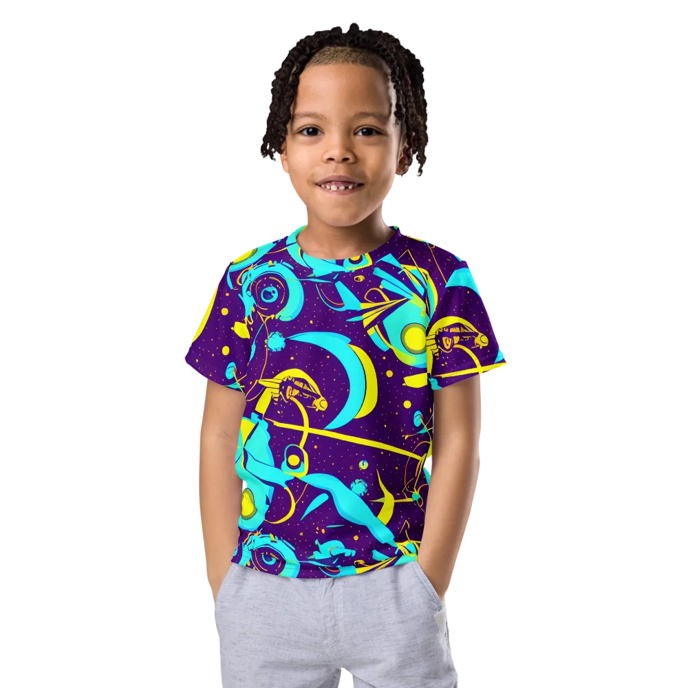 Azure Odyssey on Kids Crew Neck T-Shirt — Front