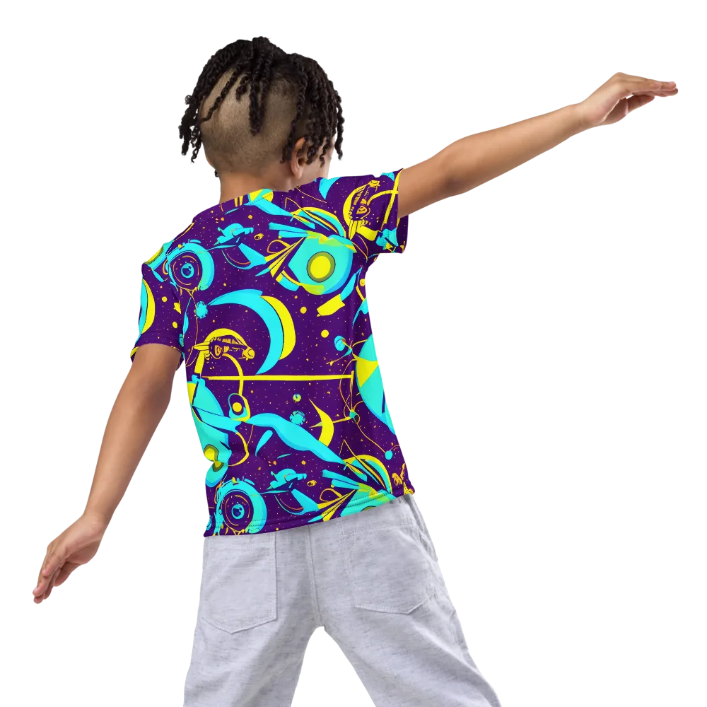 Azure Odyssey on Kids Crew Neck T-Shirt — Back