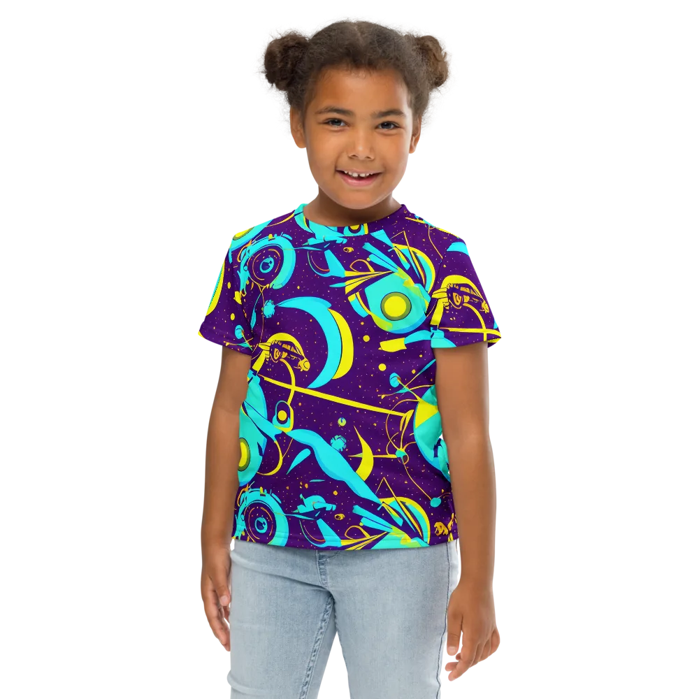 Azure Odyssey on Kids Crew Neck T-Shirt — Front