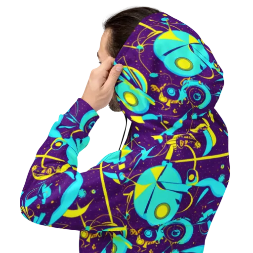 Azure Odyssey on a Hoodie