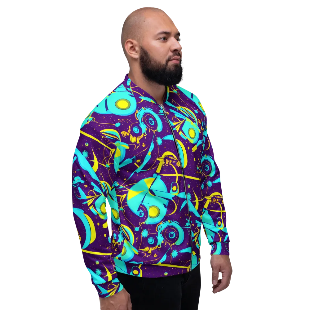 Azure Odyssey on Bomber Jacket — Right