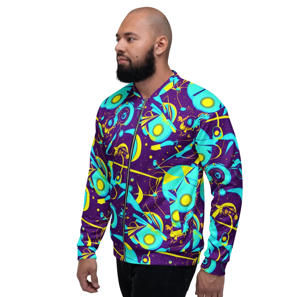 Azure Odyssey on Bomber Jacket — Left