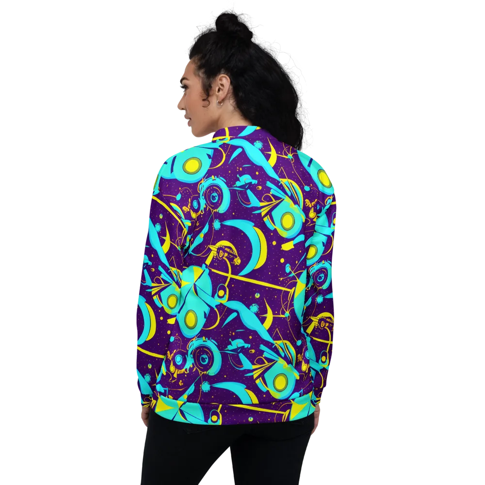 Azure Odyssey on Bomber Jacket — Back