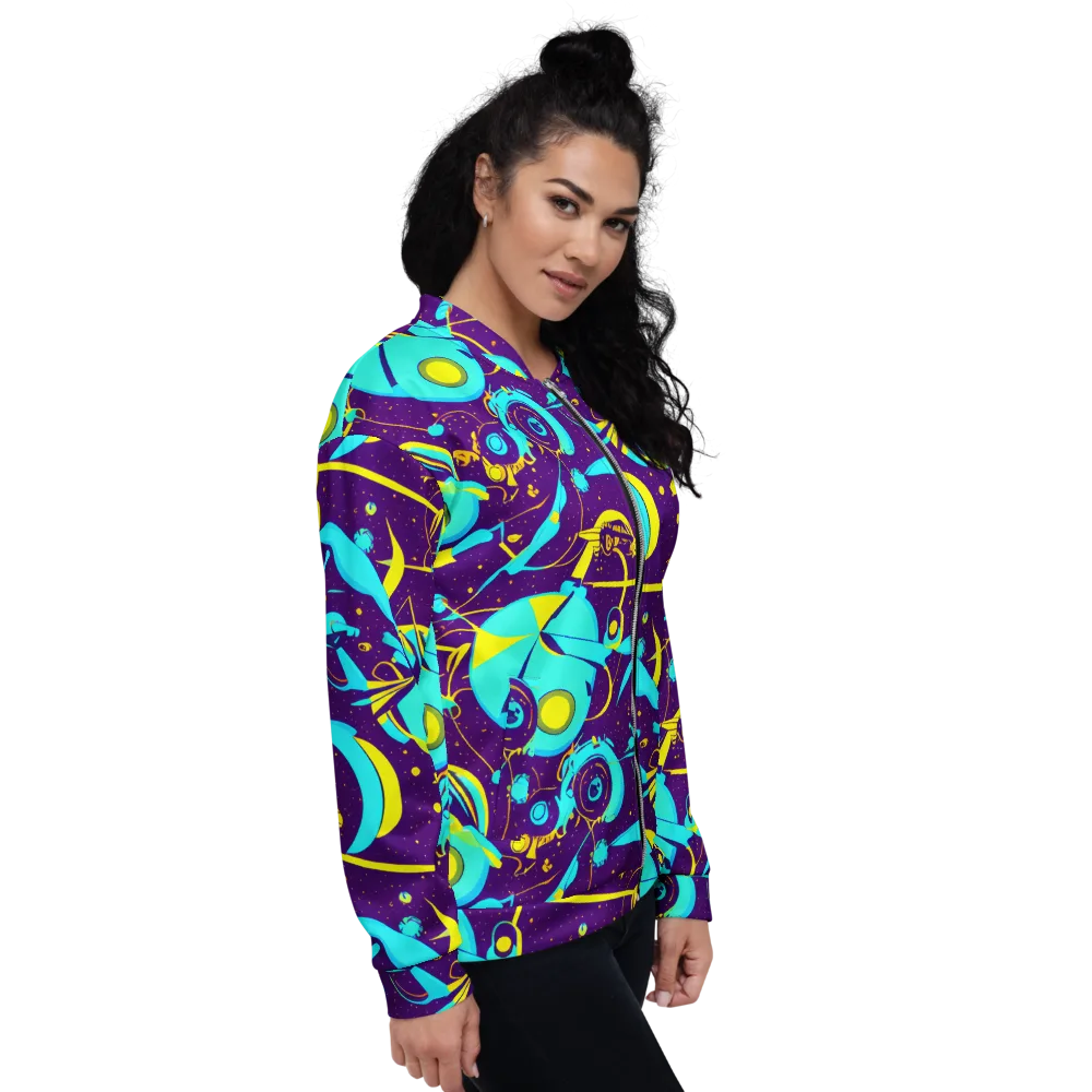 Azure Odyssey on Bomber Jacket — Right