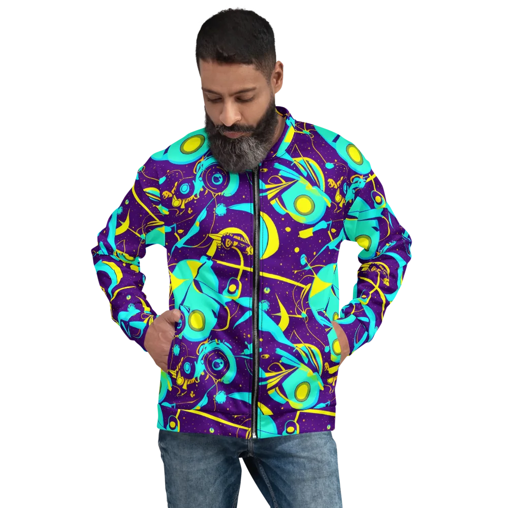 Azure Odyssey on Bomber Jacket — Front