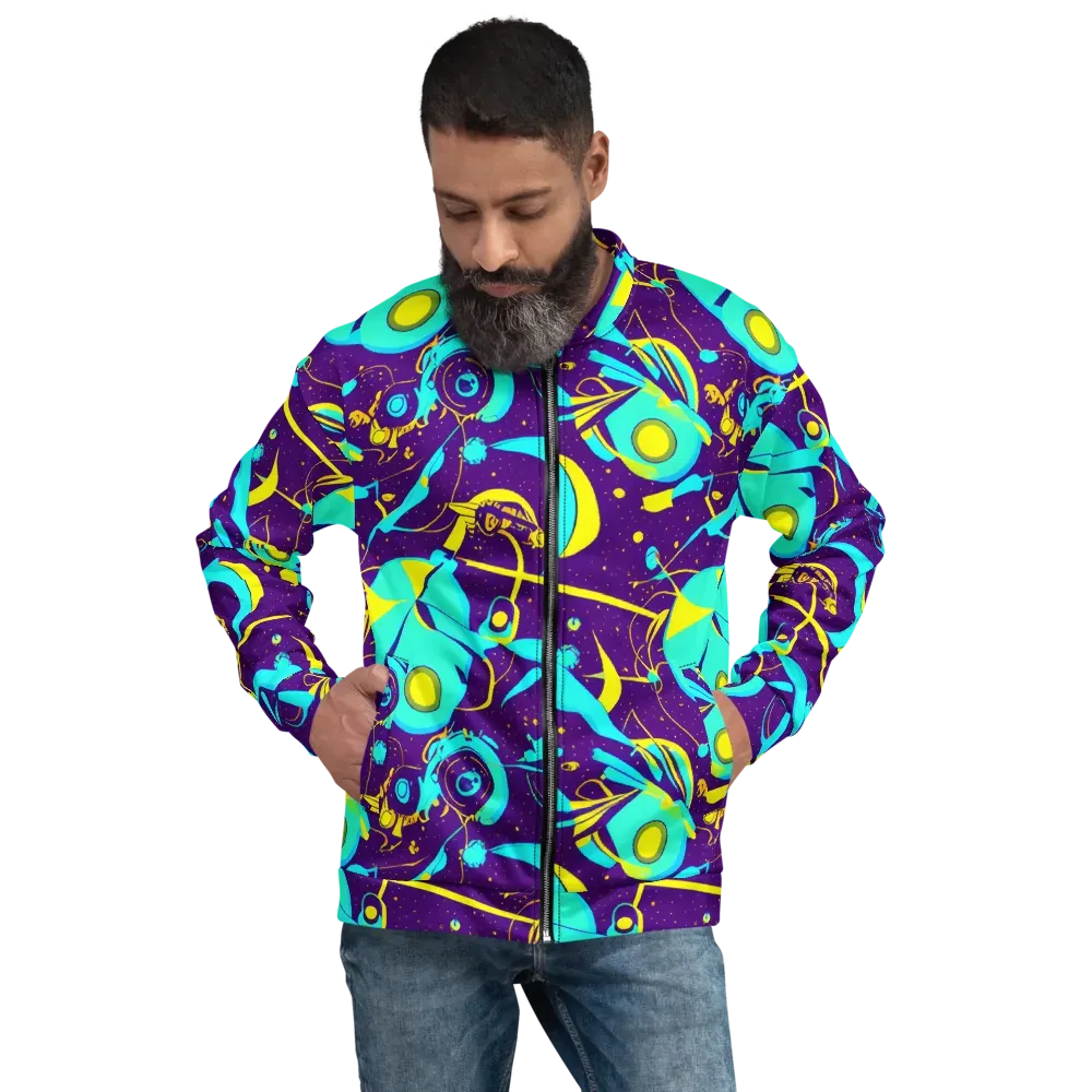 Azure Odyssey on Bomber Jacket — Front