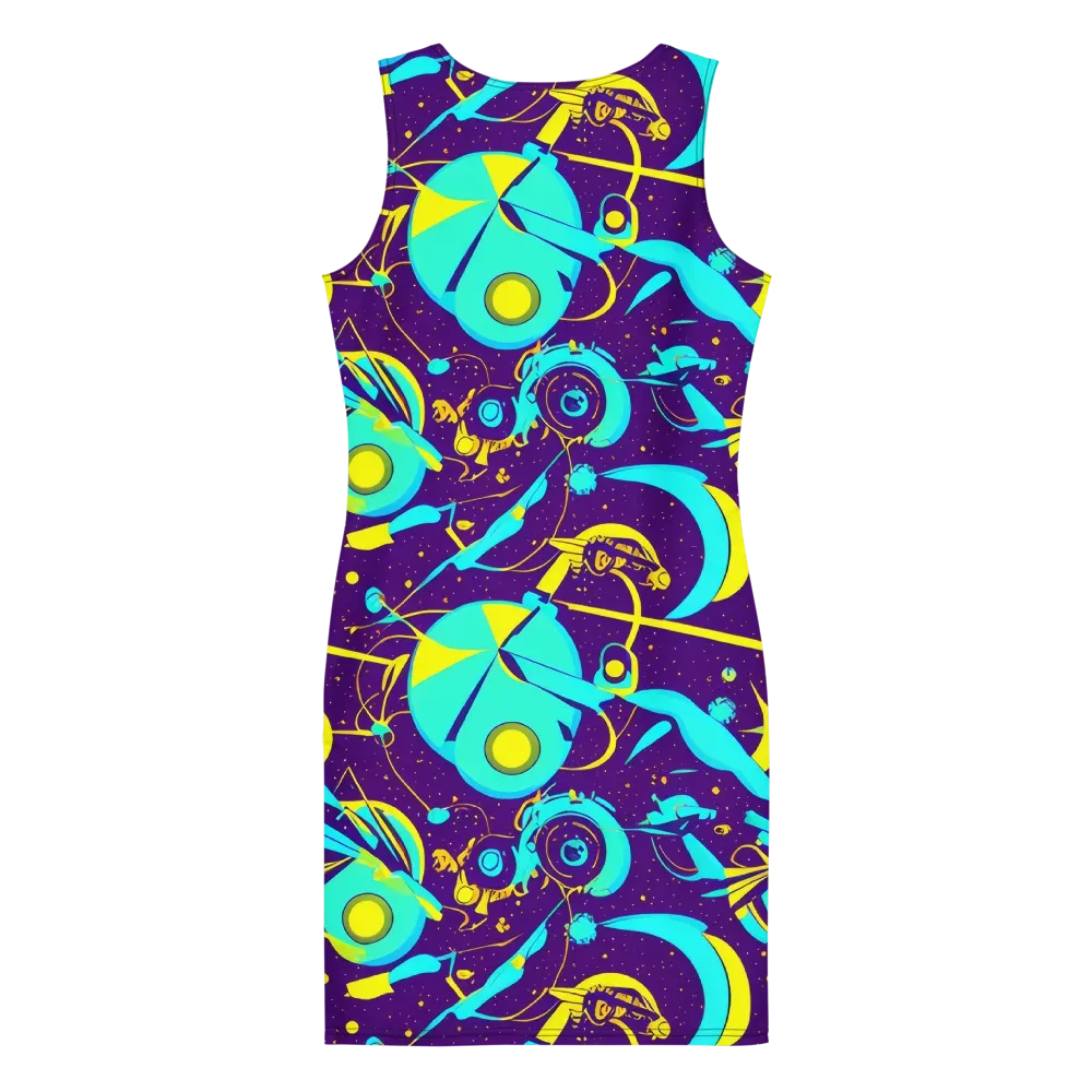 Azure Odyssey on Bodycon Dress — Back