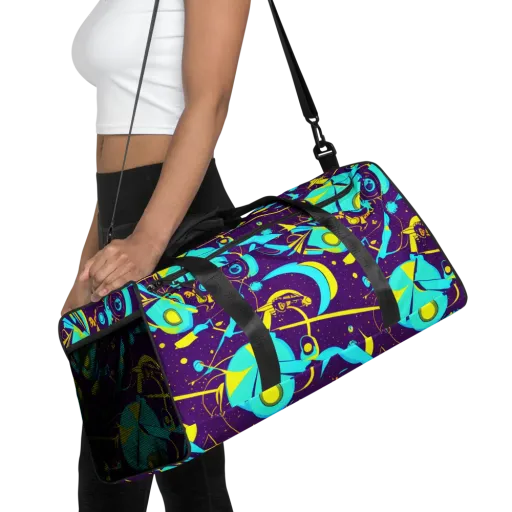 Azure Odyssey on a Duffle Bag