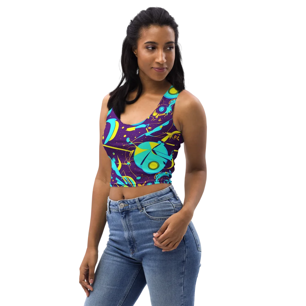 Azure Odyssey on Crop Top — Left Front