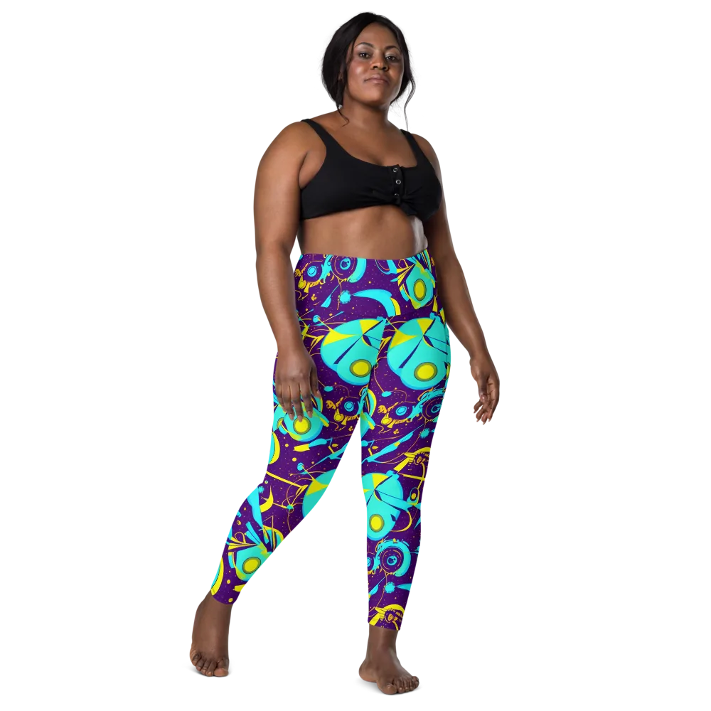 Azure Odyssey on Leggings with Pockets — Front