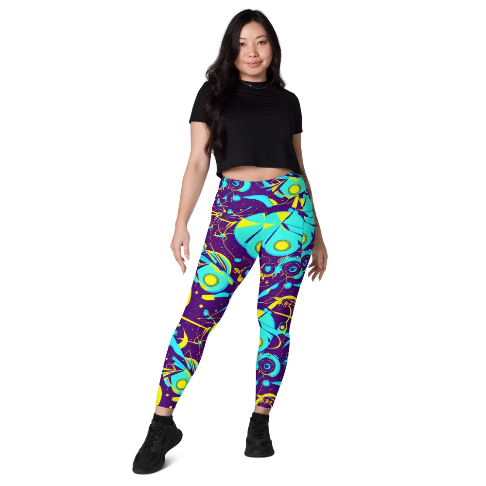 Azure Odyssey on Leggings with Pockets — Front