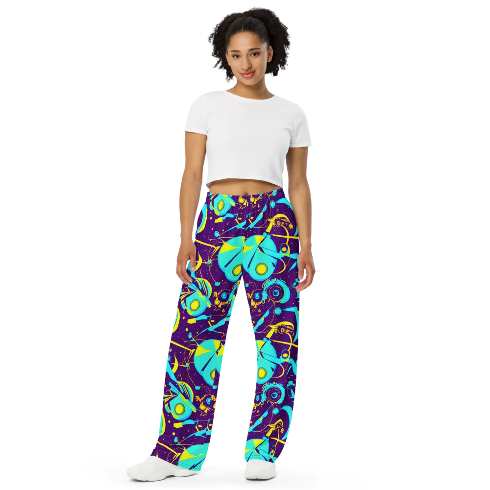 Azure Odyssey on Wide-Leg Pants — Front