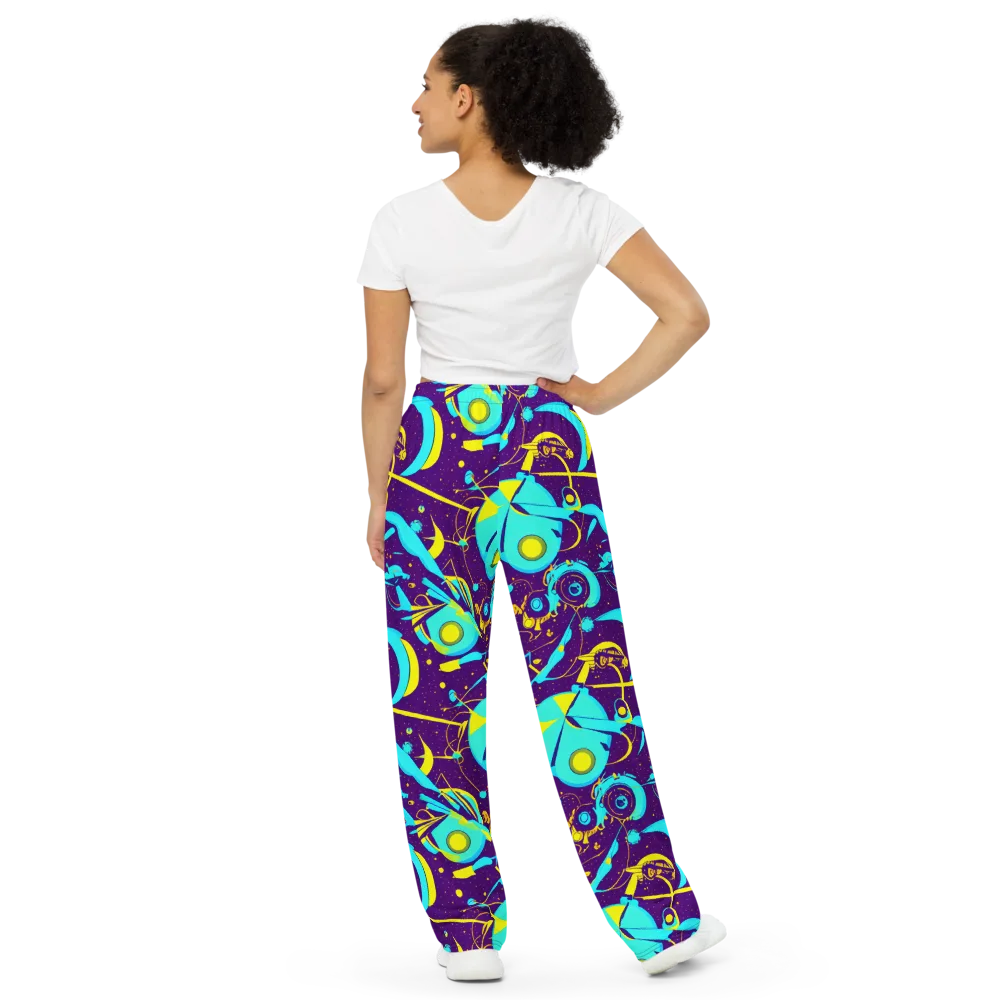 Azure Odyssey on Wide-Leg Pants — Back