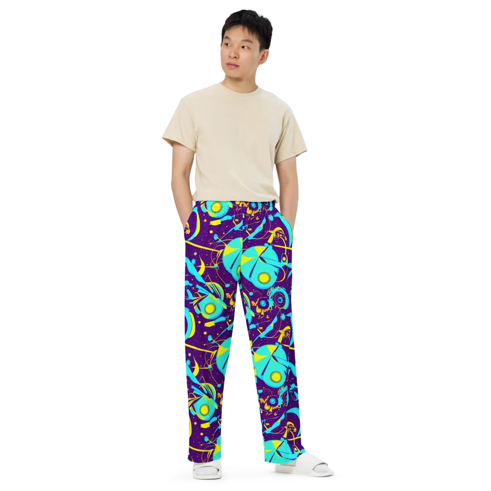 Azure Odyssey on Wide-Leg Pants — Front