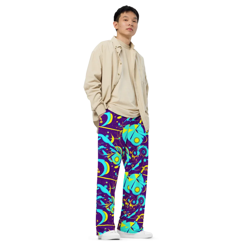 Azure Odyssey on Wide-Leg Pants — Right Front