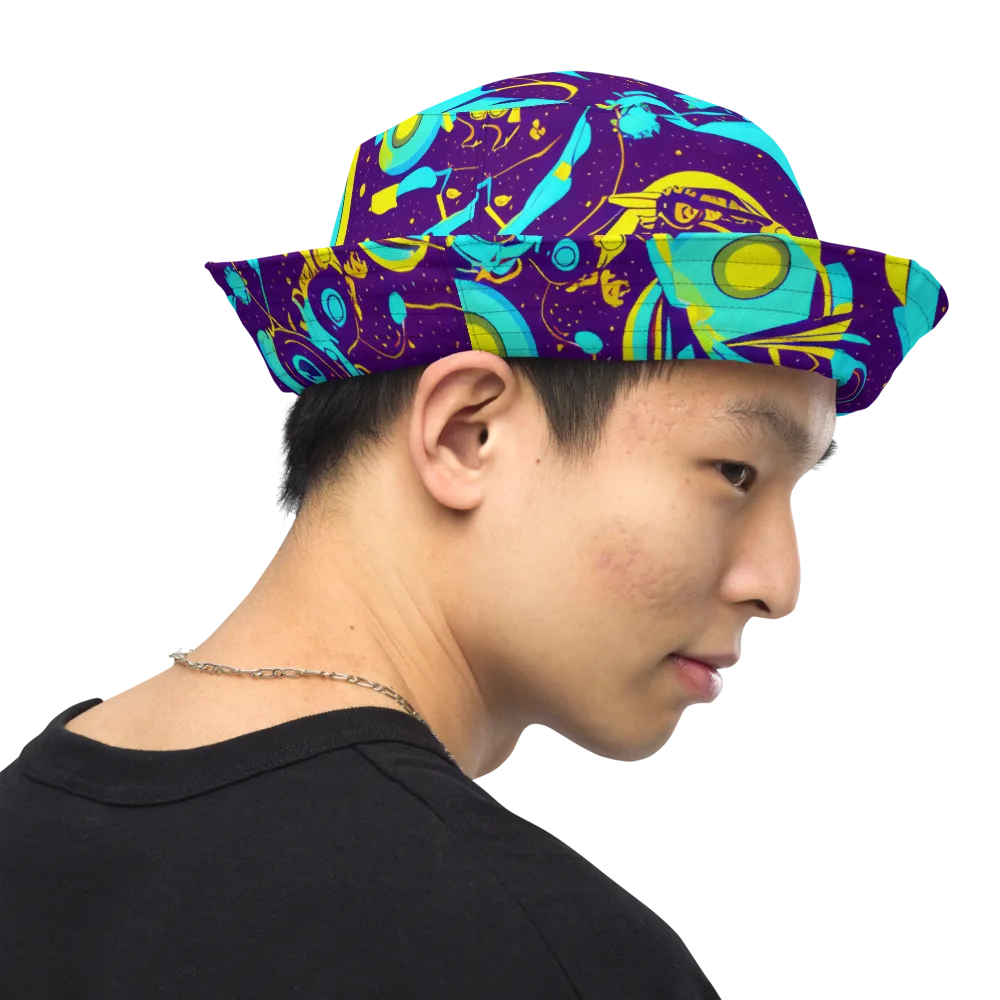 Azure Odyssey on Reversible Bucket Hat — Right Outside