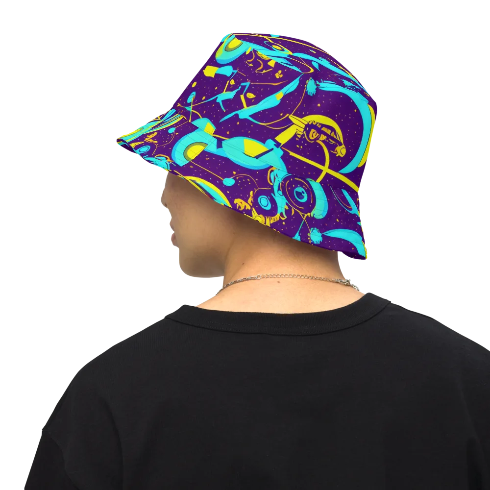 Azure Odyssey on Reversible Bucket Hat — Back Inside