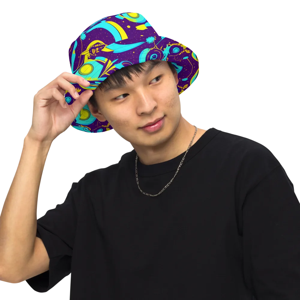 Azure Odyssey on Reversible Bucket Hat — Front Inside