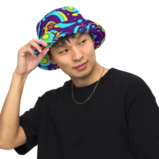 Azure Odyssey on a Reversible Bucket Hat