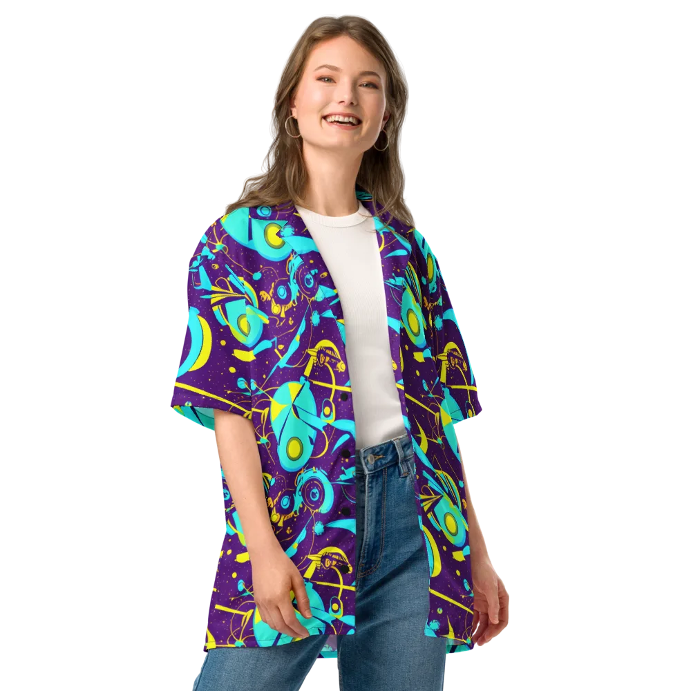 Azure Odyssey on Button Shirt — Front