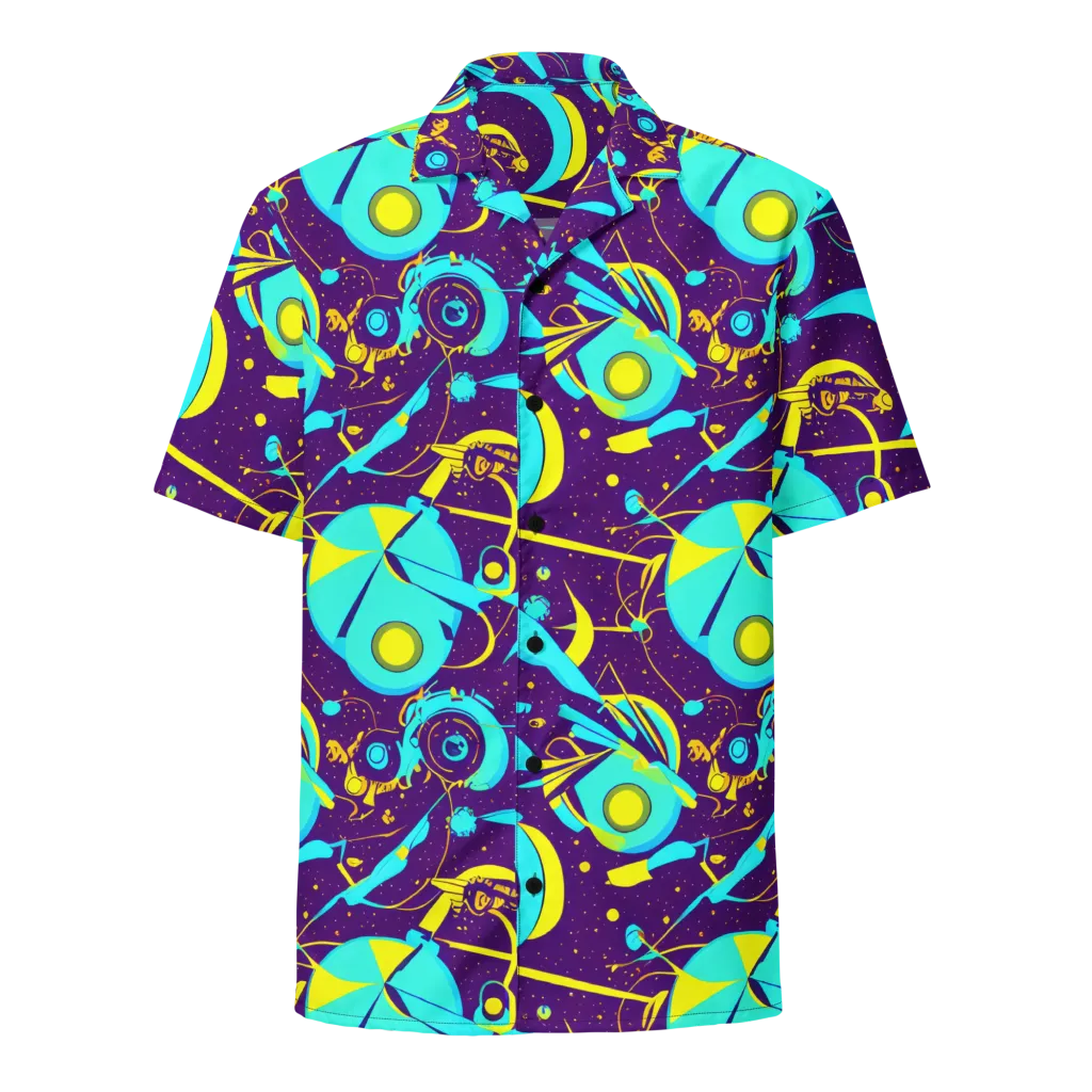Azure Odyssey on Button Shirt — Front