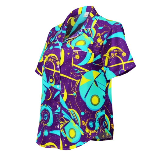 Azure Odyssey on a Women's Short Sleeve Pajama Top