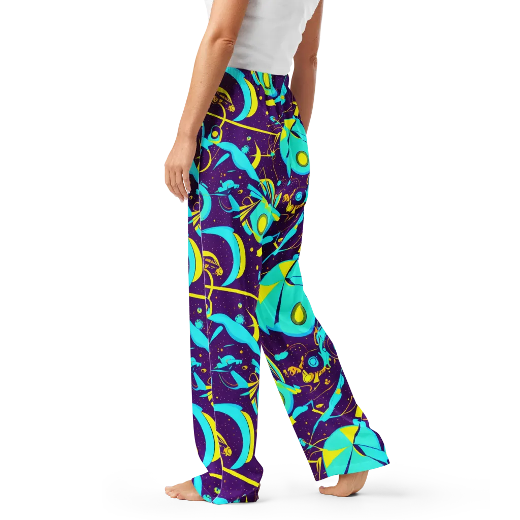 Azure Odyssey on Women's Pajama Pants — Left