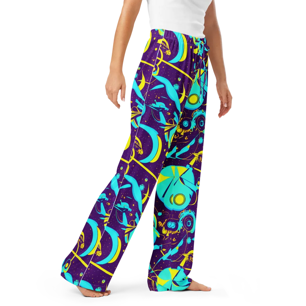 Azure Odyssey on Women's Pajama Pants — Right Front