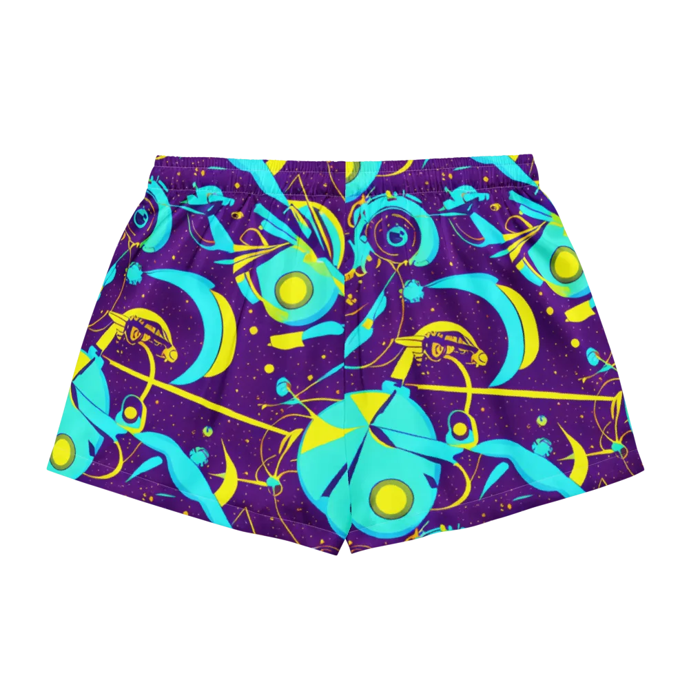 Azure Odyssey on Women's Pajama Shorts — Back
