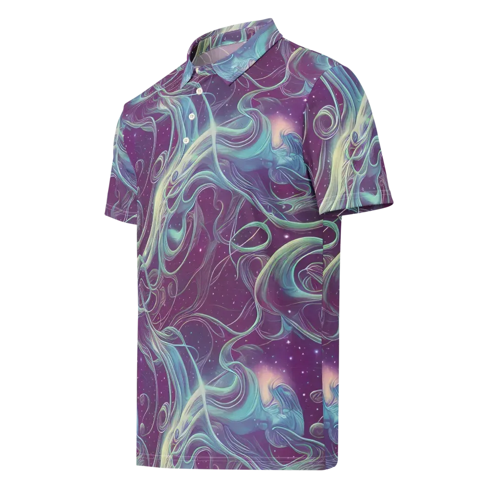 Morgan's Whirl on Men's Slim Fit Polo Shirt — Left Front