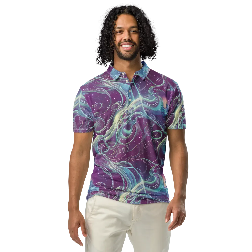 Morgan's Whirl on Men's Slim Fit Polo Shirt — Front