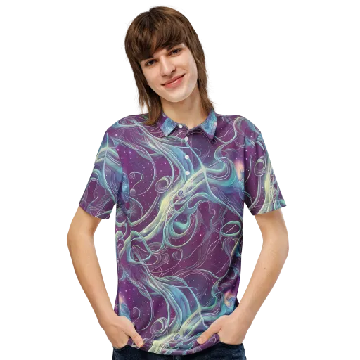 Morgan's Whirl on a Men's Slim Fit Polo Shirt