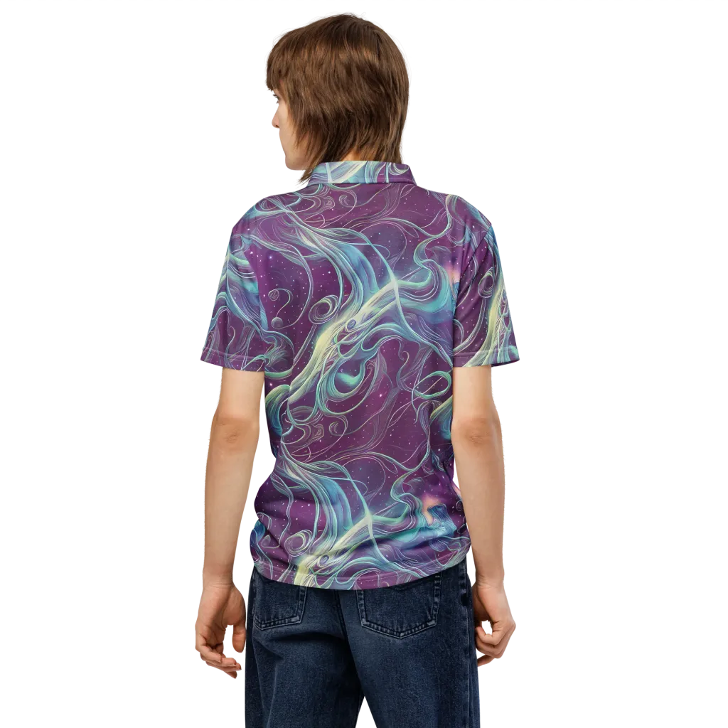 Morgan's Whirl on Men's Slim Fit Polo Shirt — Back