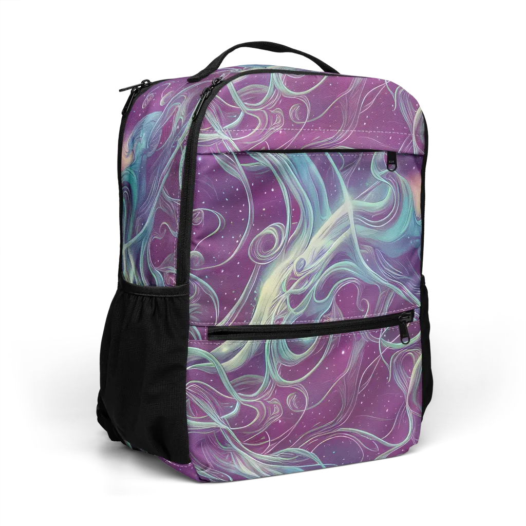 Morgan's Whirl on Utility Backpack — Right Front
