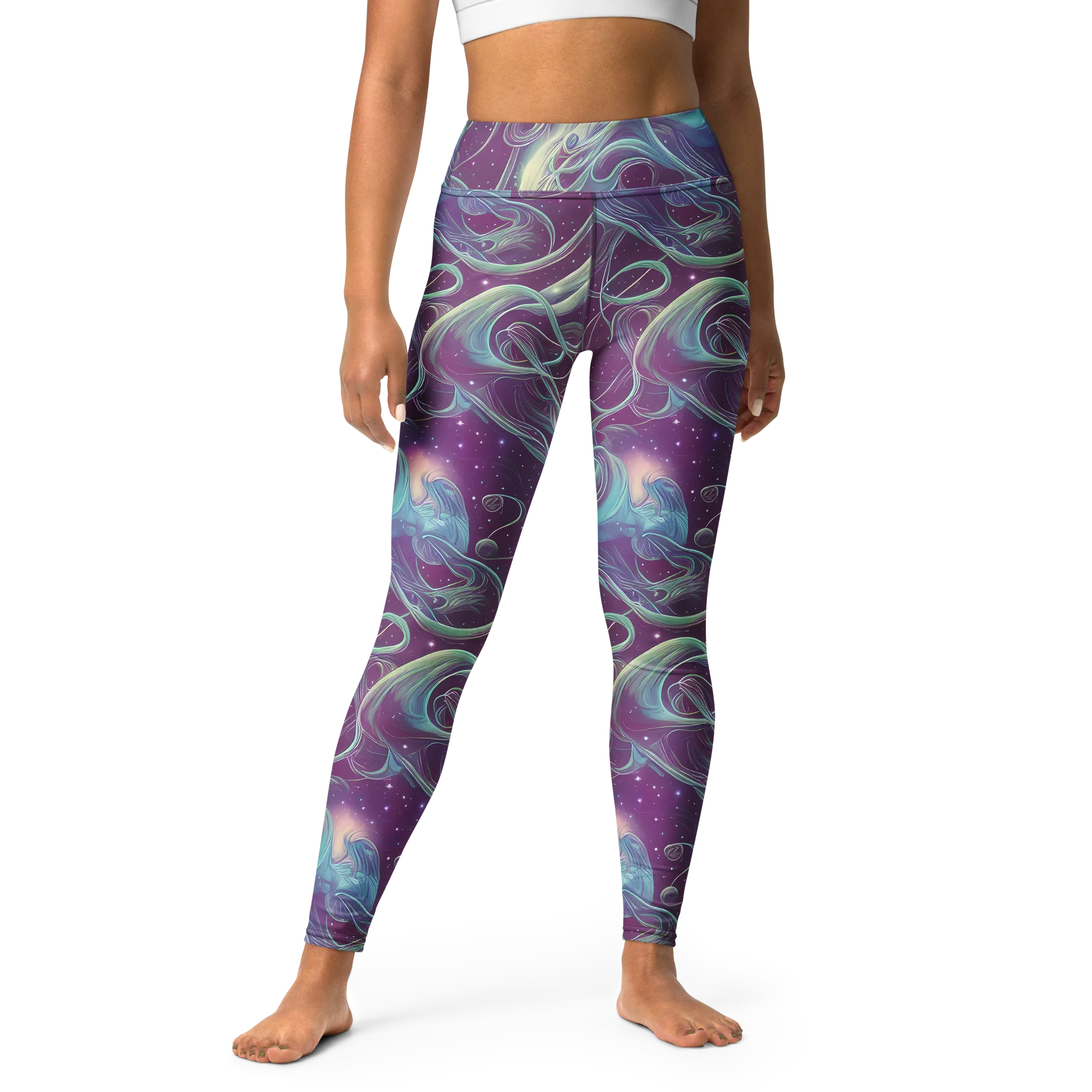 Morgan's Whirl on Yoga Leggings — Front