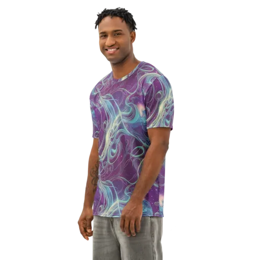 Morgan's Whirl on a Men's Cotton Crew Neck T-Shirt