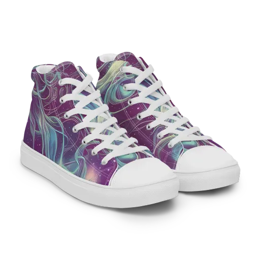 Morgan's Whirl on a Men's High Top Canvas Shoes